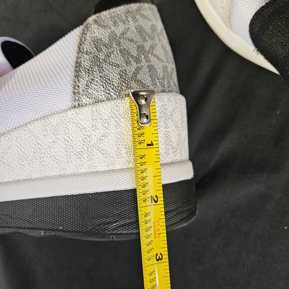Michael Michael Kors Felix Nylon and Logo Trainer Shoes Size 8.5M Black White - Picture 11 of 11